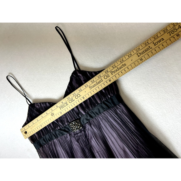 Adrianna Papell Size 8 Boutique Dress‎ Prom Purple black mesh whimsygoth y2k - Picture 12 of 13
